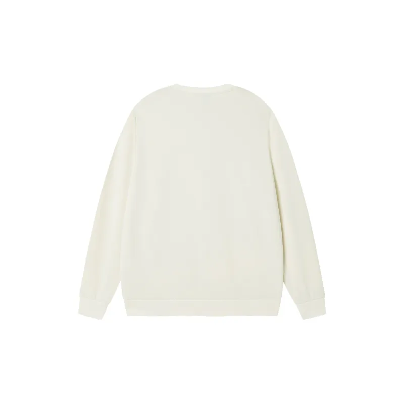 361° Crewneck Sweatshirt Unisex Sandy Brown White-1