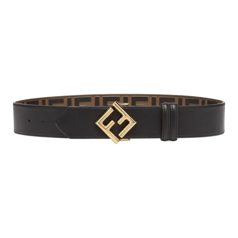 FENDI Ff Diamonds Buckled Reversible Belt-1