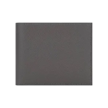 HERMES Citizen Twill Epsom Cow Leather Wallet Men's Gray