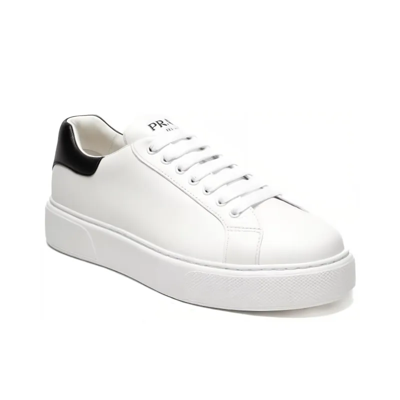 PRADA Leather Platform 'White Black'-1