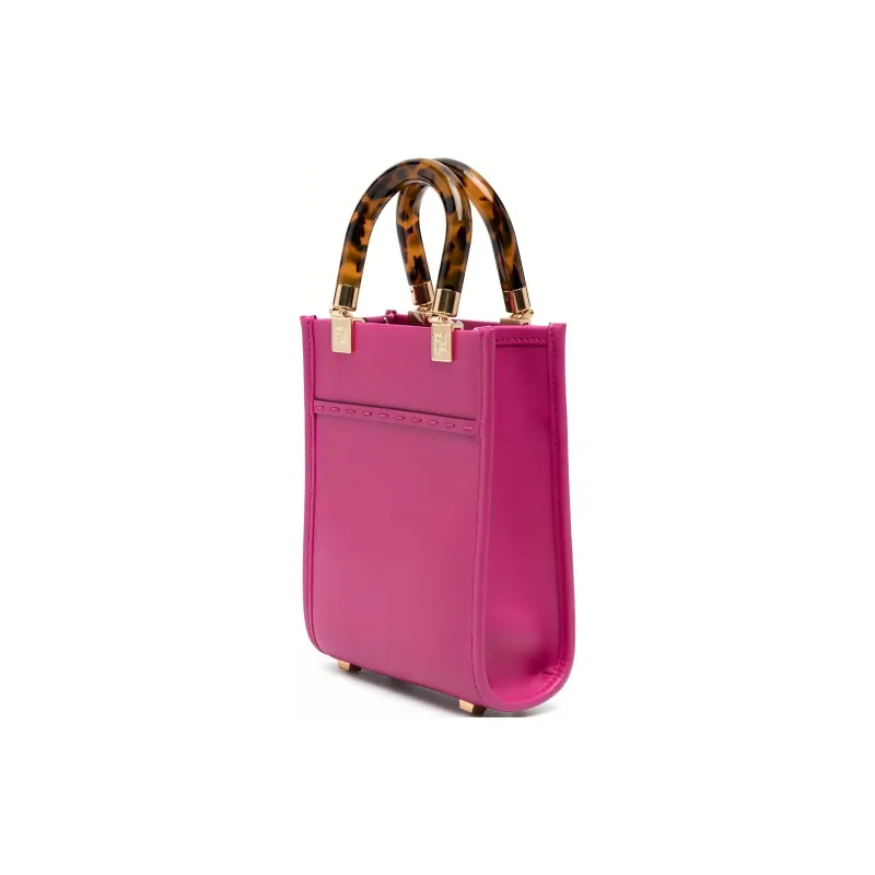 FENDI Sunshine Calfskin Tote Bag Shopping Bag Shoulder Bag Crossbody Bag Handbag Mini Women's Fuchsia-1
