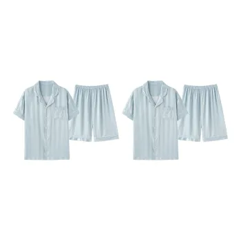 Sleep Pajama Set Unisex Combo Set Blue
