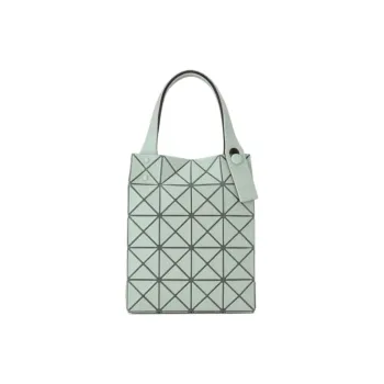 ISSEY MIYAKE Lucent Boxy Bonded PVC Resin Handbag Mini Women's Gray Green