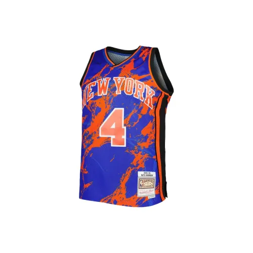 Mitchell Ness X NBA New York Knicks Basketball Jerseys Men Blue