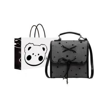 NX DOUGHNUT Fabric Backpack Women's Stars/Heart/Large Polka Dots/Polka Dot Black/Polka Dot Red