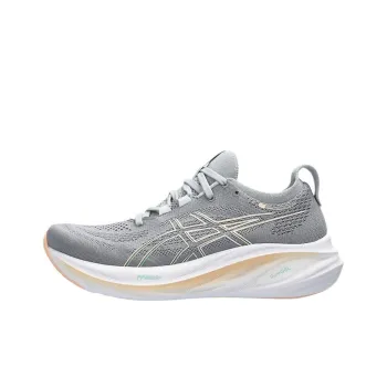 Asics Non slip Wear resistant Shock Absorption Low Top Running Shoes Women's Gray