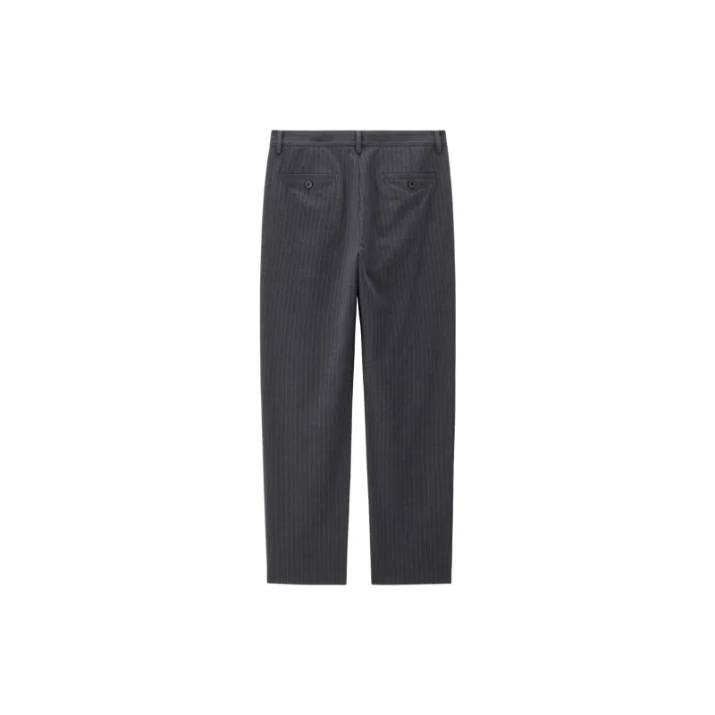 UNIQLO Suit Trousers Men 08 Stripes Gray-1
