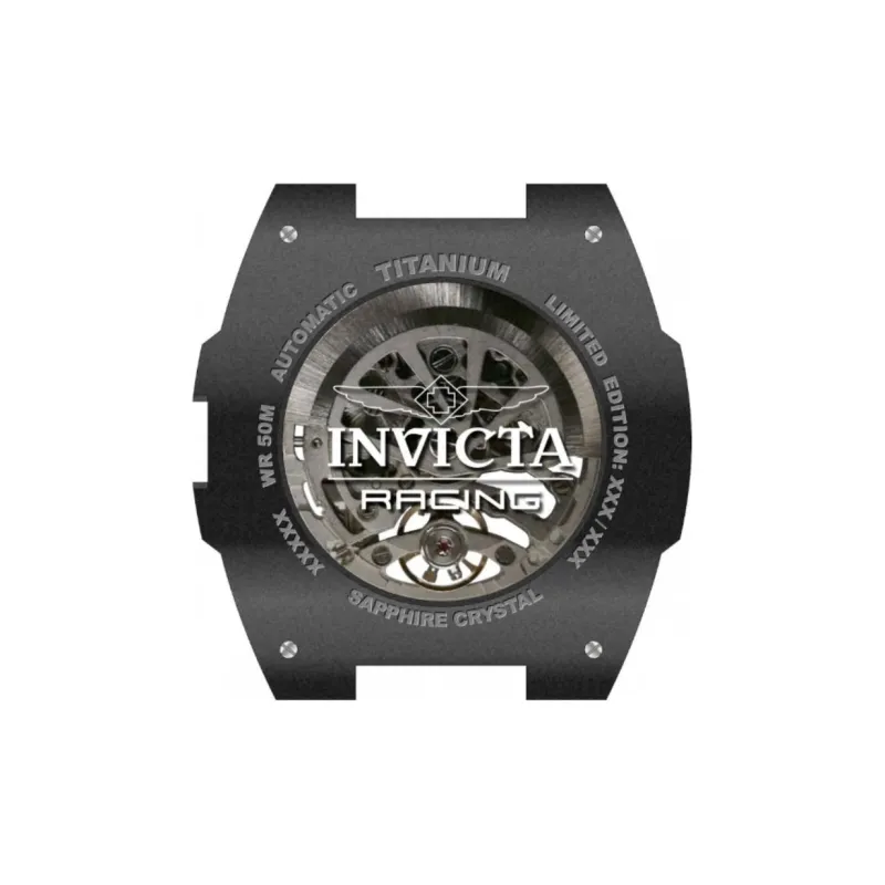 INVICTA Wrist Watch Automatic Mechanical Movement Silicone Strap 47mm Black Dial Men's Watches-3