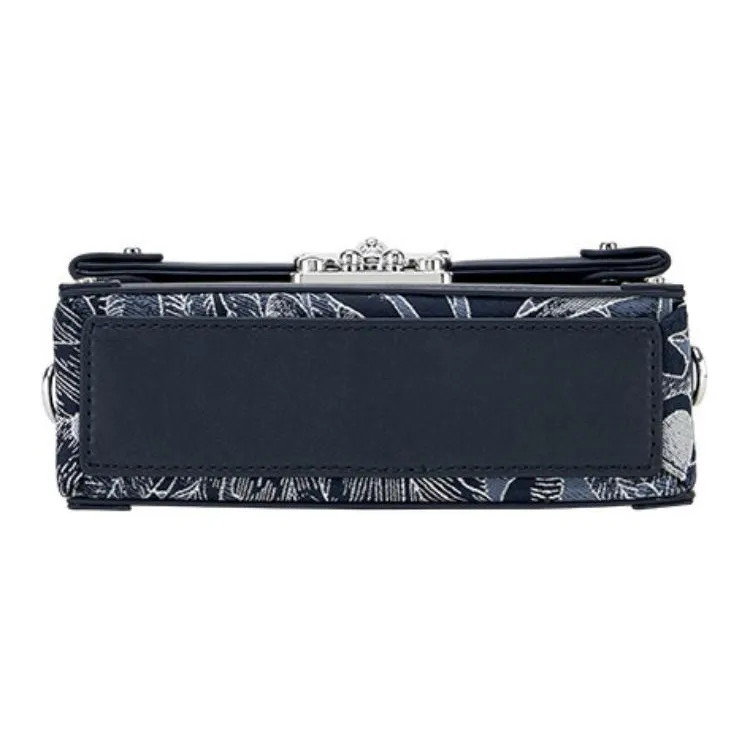Hush Puppies Fabric With Synthetic Leather Crossbody Bag Shoulder Bag Women's Blue-4
