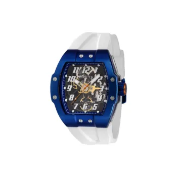 INVICTA Wrist Watch Automatic Mechanical Movement Silicone Strap 44mm Black Dial Men's Watches