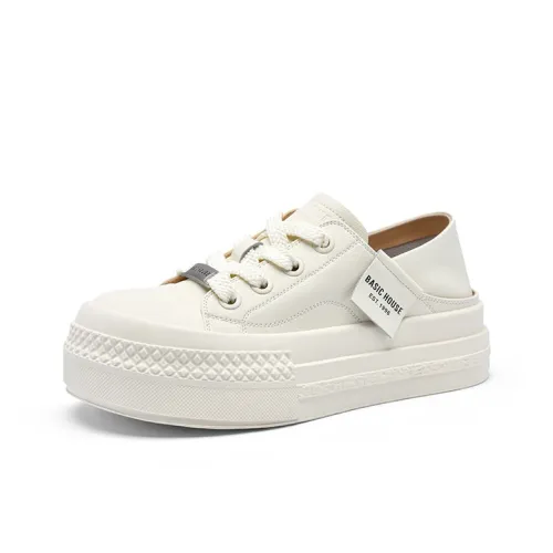 BASIC HOUSE Casual Shoes Women's Low-Top White