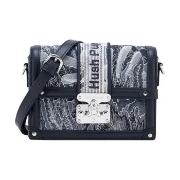 Hush Puppies Fabric With Synthetic Leather Crossbody Bag Shoulder Bag Women's Blue