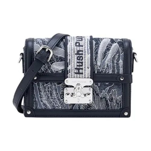 Hush Puppies Fabric With Synthetic Leather Crossbody Bag Shoulder Bag Women's Blue