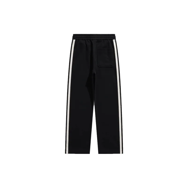 WILD LEADER Casual Pants Unisex Black-1