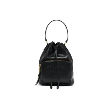 PRADA Calfskin Bucket Bags Shoulder Bag Crossbody Bag Handbag Women's Black