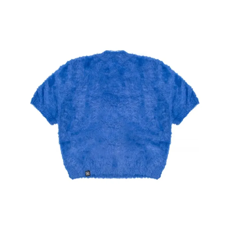Ksubi Cyber Knit Short Sleeve Top 'Blue'-1