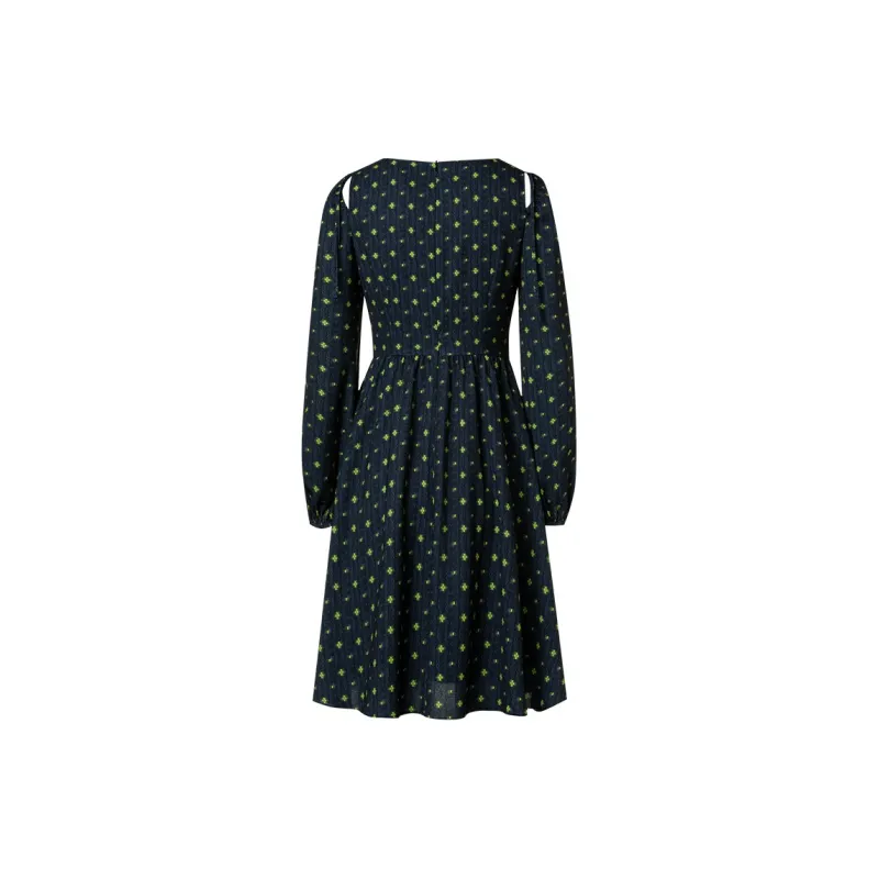 MeetMetro Long Sleeved Dresses Women's Print-1