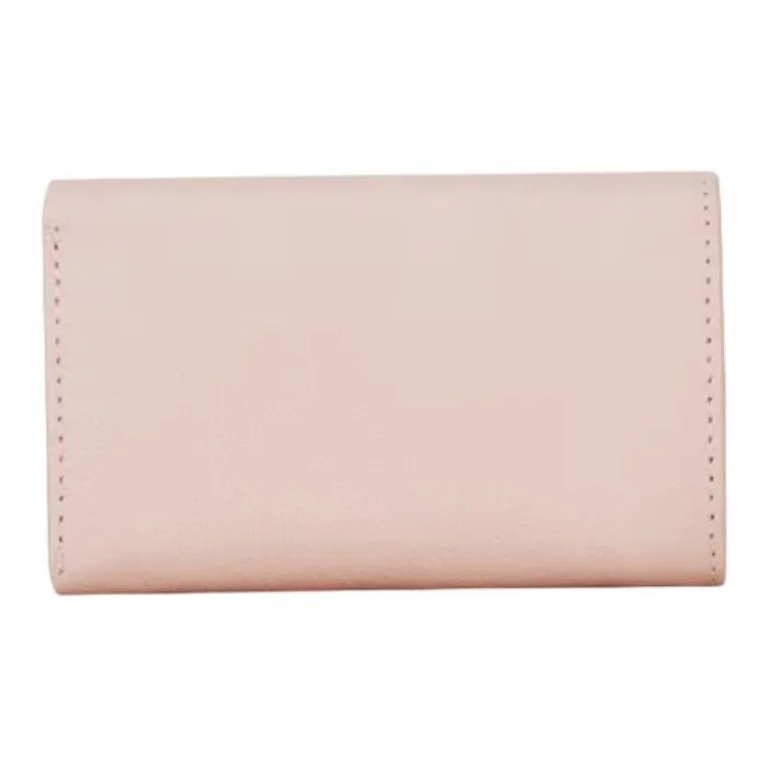 Hush Puppies Top Grain Cow Leather Key Pouch Wallets Women's Pink-4