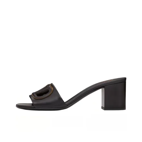 Valentino VLogo Signature Open Toe Slip On Mules Women's