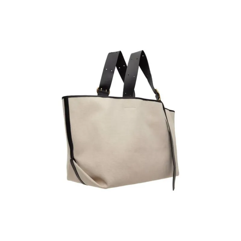 JIL SANDER Canvas Bag, Tote Bag, Shopping Bag, Shoulder Bag, Handbag Women's Beige-2