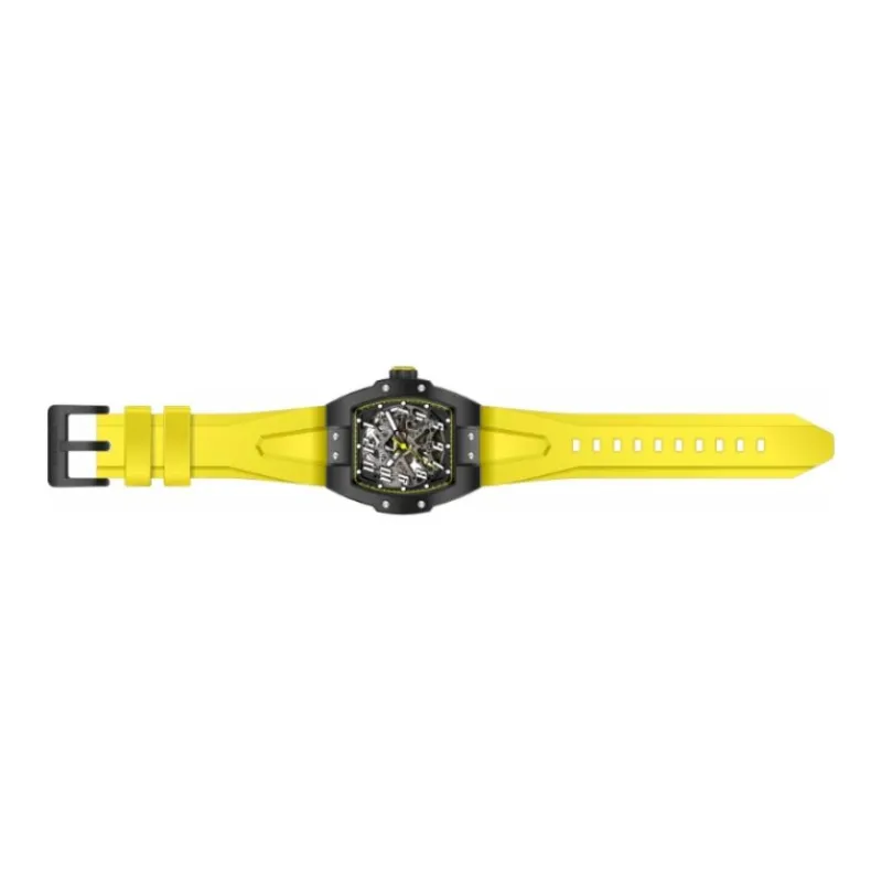 INVICTA Wrist Watch Automatic Mechanical Movement Silicone Strap 47mm Black Dial Men's Watches-2