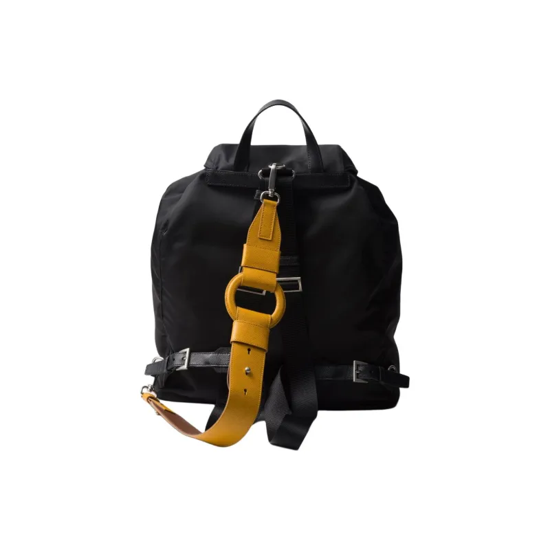PRADA Saffiano Leather Bag Straps Women's Yellow-2
