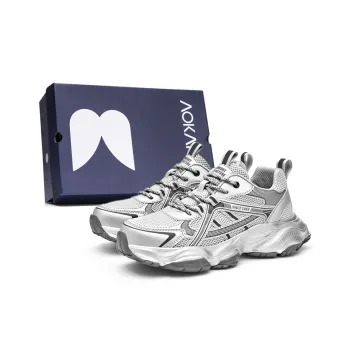 AOKANG Chunky Sneakers Unisex Low Top Silver, Gold
