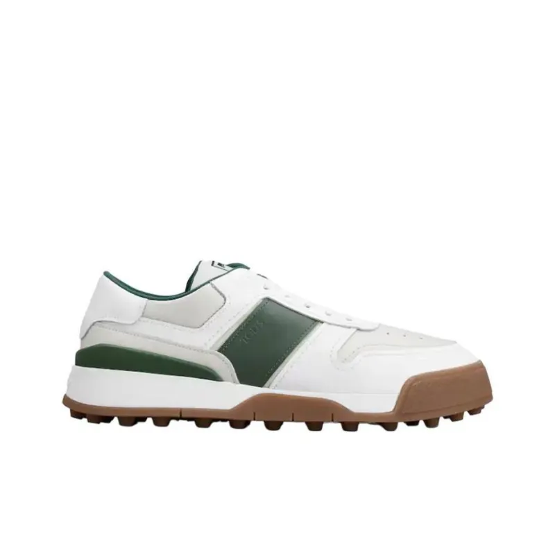 TOD'S Low Top Skateboard Shoes Men's White Green-1