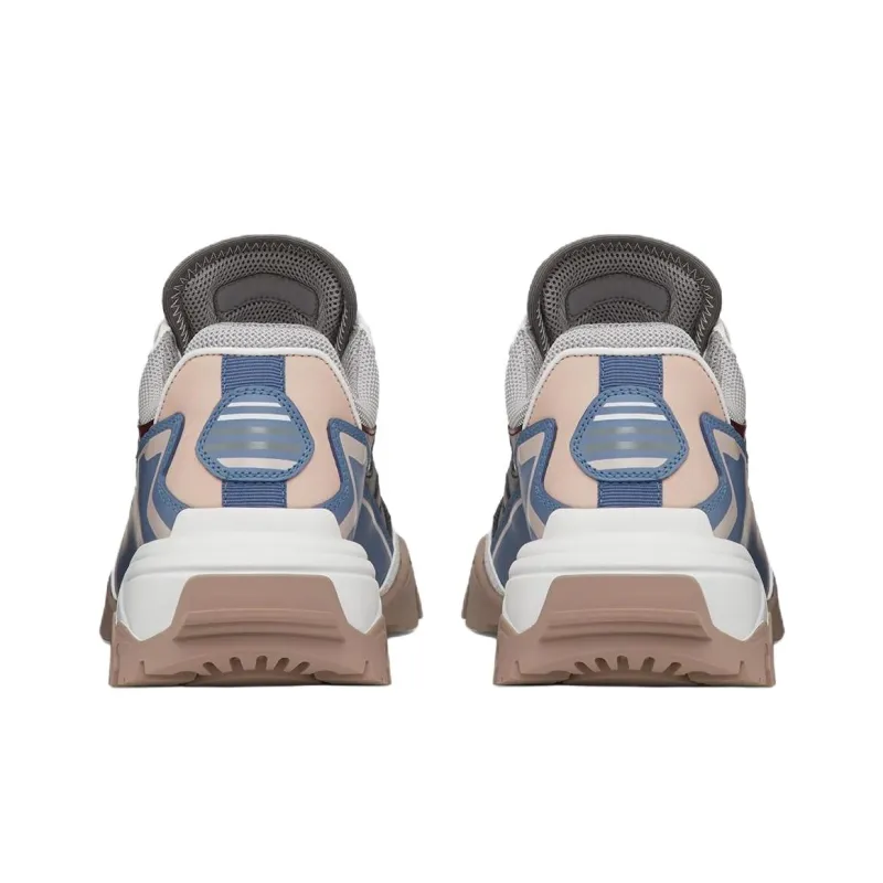 Valentino Climbers Anti-Slip Wear-Resistant Low-Top Casual Shoes Women's White Blue-4