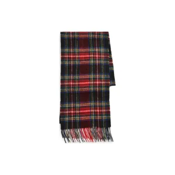 BARBOUR Wool Knit Scarves Men's Black