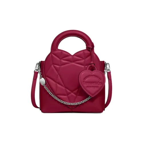 TIFFANY & CO. Return To Tiffany Collection Taurillon Leather Shoulder Bag, Crossbody Bag, Handbag Mini Women's Fuchsia