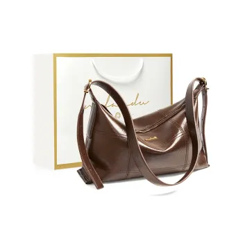 Narandu Cow Leather Crossbody Bags Shoulder Bags Large Size Women's Coffee/Midnight Black