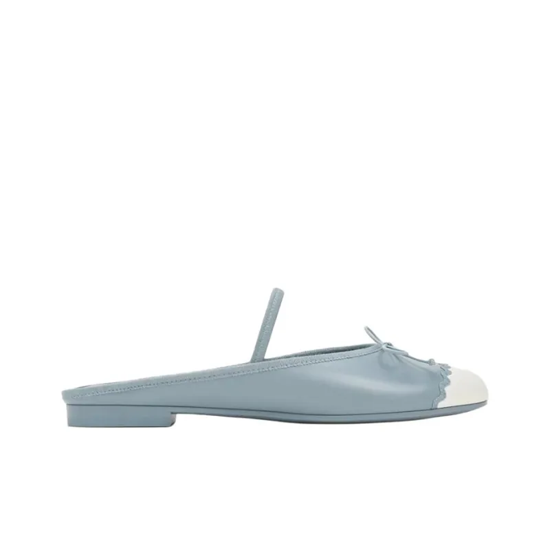 CHARLES&KEITH Composite Sole Slip Resistant Closed Toe Slippers 1.2cm Women's Cream Milk White/Black-11