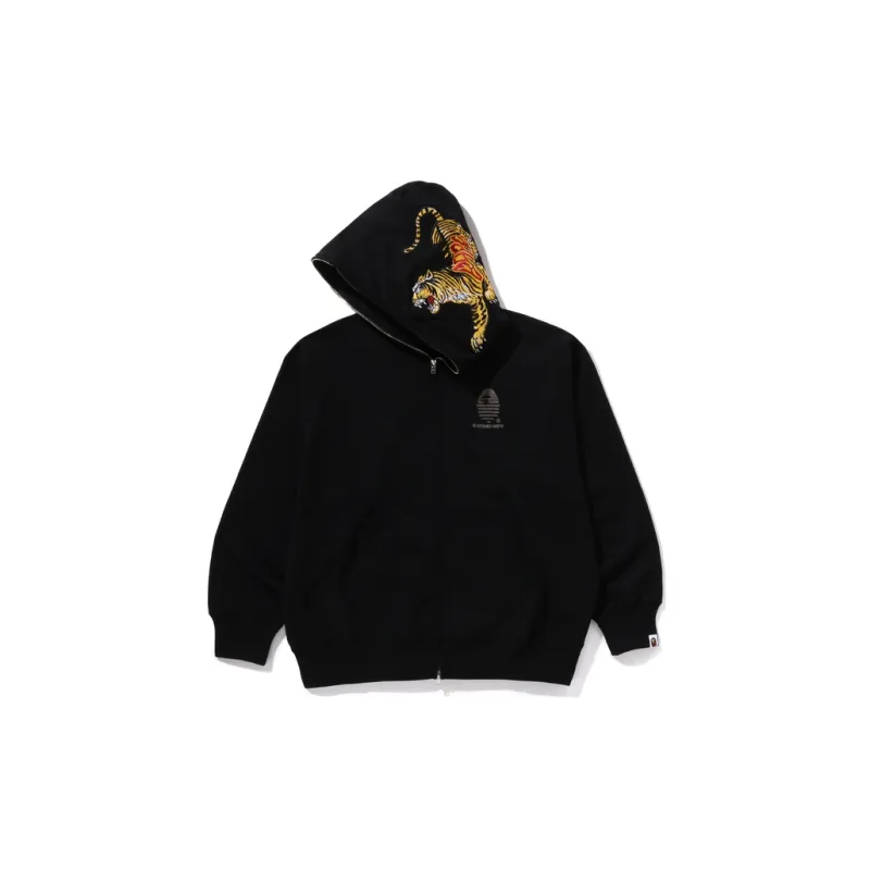 Bape A BATHING APE Tiger And Dragon Relaxed Fit Full Zip Hoodie-1