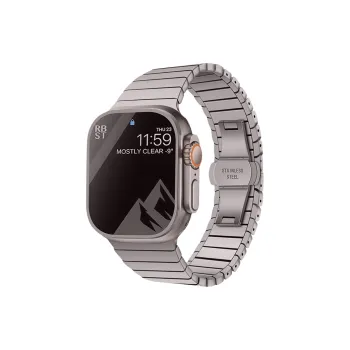 FZRT Apple Compatibility Watch Band Stainless Steel Metal 49mm Steel Band Stainless Steel Material