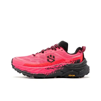 QIAODAN Mountain God 2.0 Running Shoes Men Low-Top Fluorescent Flying Shadow Pink/Black