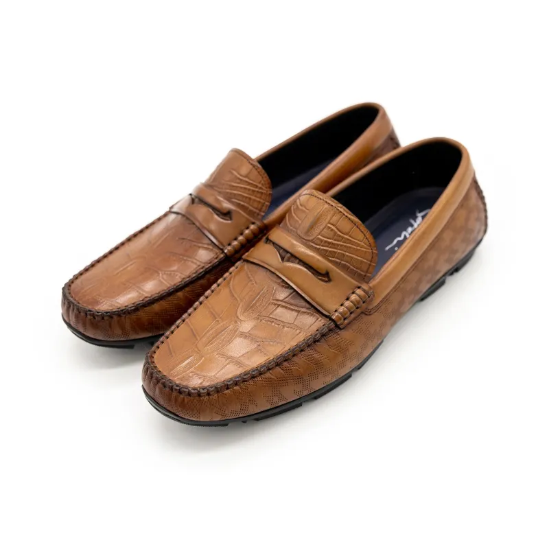 Satchi Loafers Flat Men's Chocolate-2