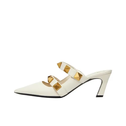 Valentino Roman Stud High Heels Women's White