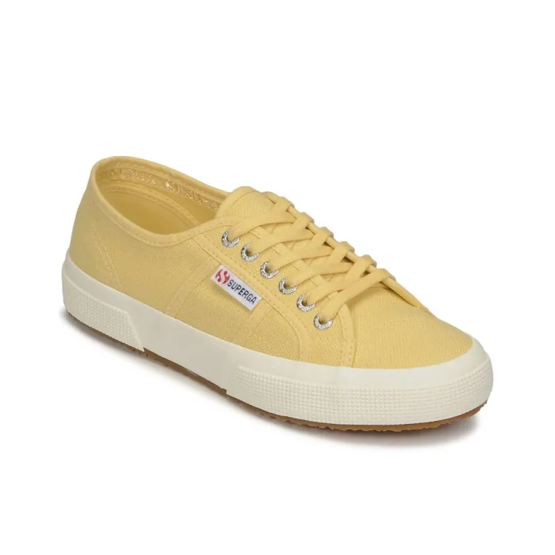 SUPERGA Anti Slip Wear Resistant Low Top Skateboard Shoes Women's Yellow-2