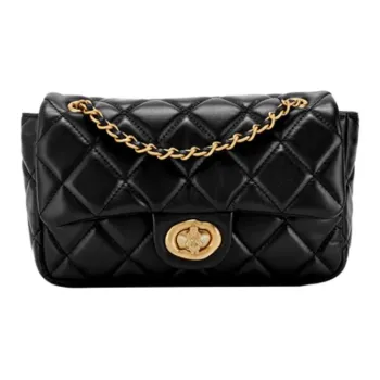 Hush Puppies Synthetic Leather Crossbody Bag Shoulder Bag Medium Size Women's Black