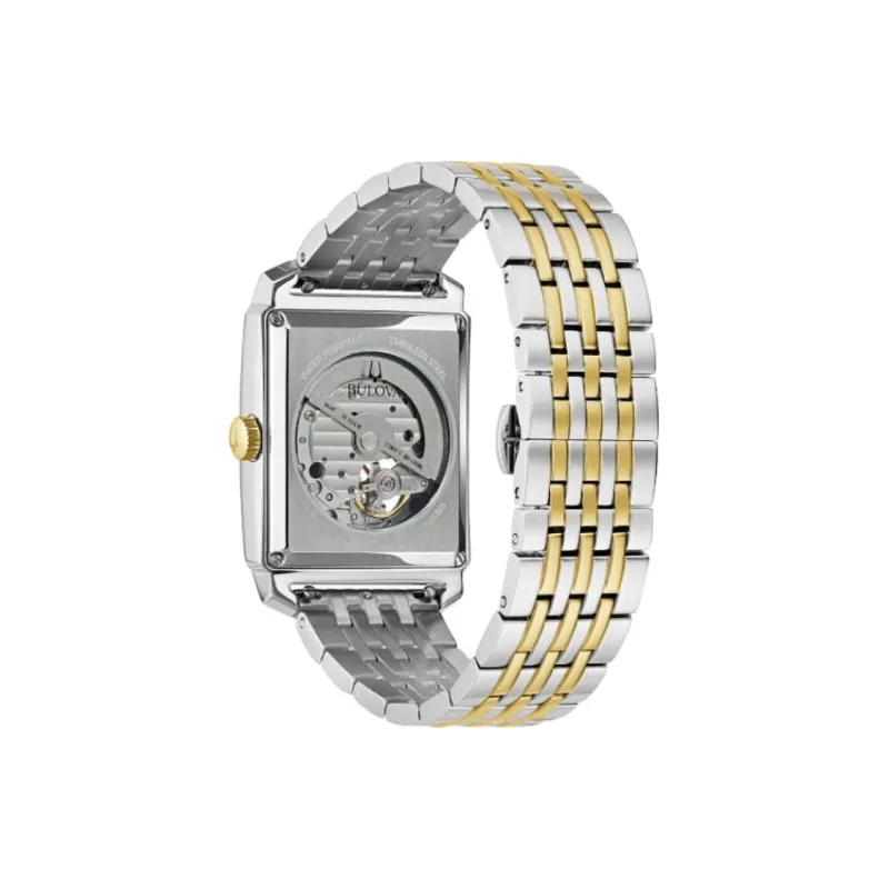 BULOVA Sutton Collection Wrist Watch Automatic Mechanical Movement Stainless Steel Strap 33mm White Dial Men's Watches-1