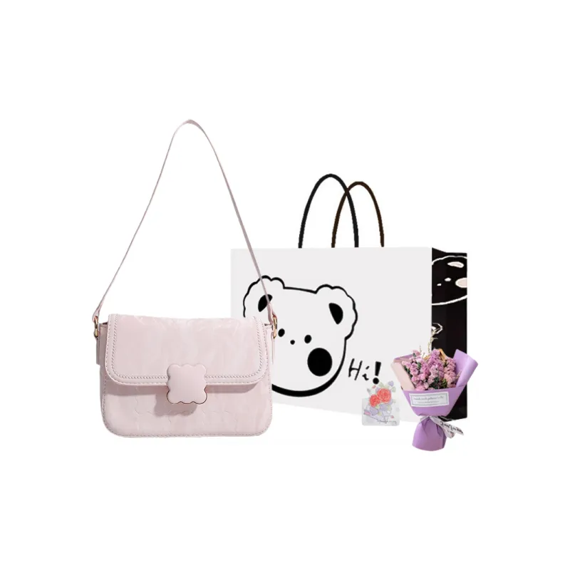NX DOUGHNUT PU Shoulder Bag Regular Women's Ecru/Pink-3