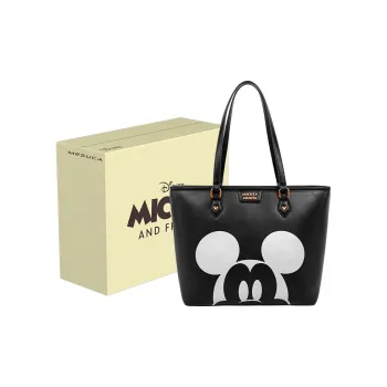 Disney Mickey Series PU Tote One Shoulder Handbag Regular Women's Black