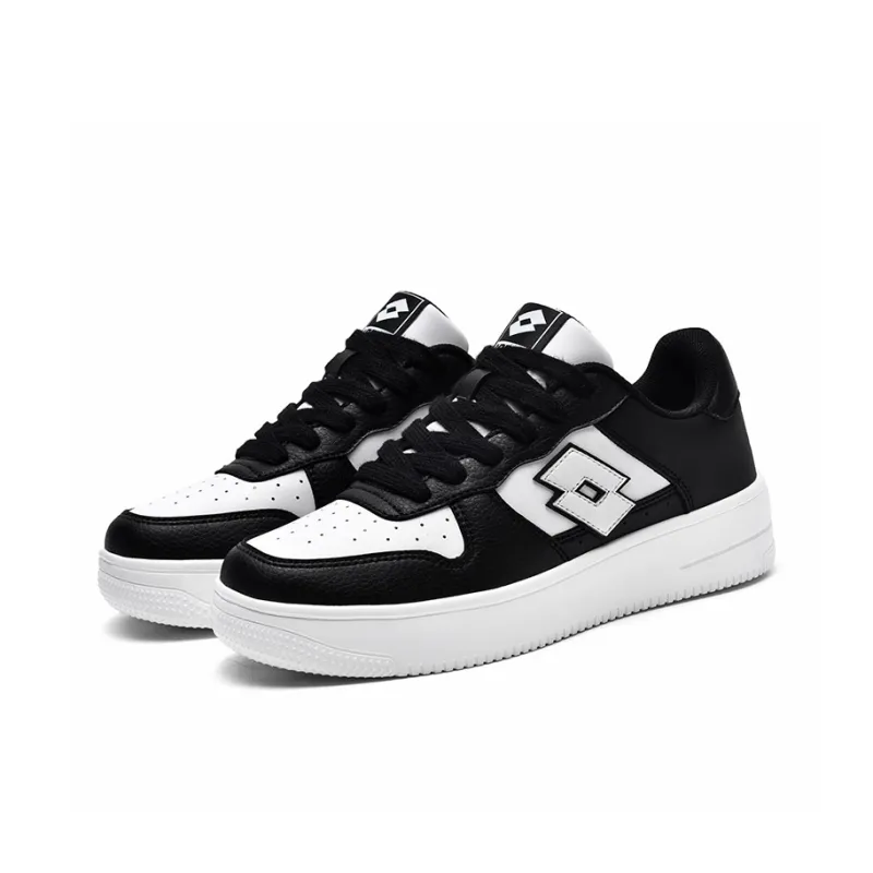 LOTTO Anti Slip Wear Resistant Low Top Skateboard Shoes Women's Black White-2