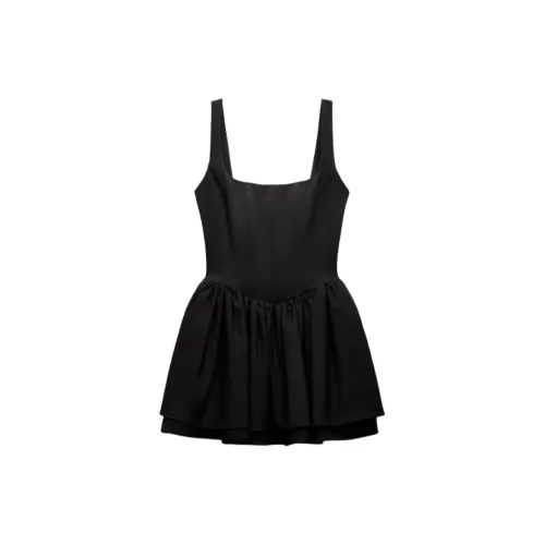 ZARA Slip Dresses Women's Black