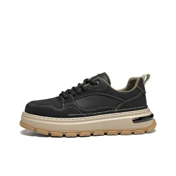 HLA Casual Shoes Men Low Top Black/Earth Yellow