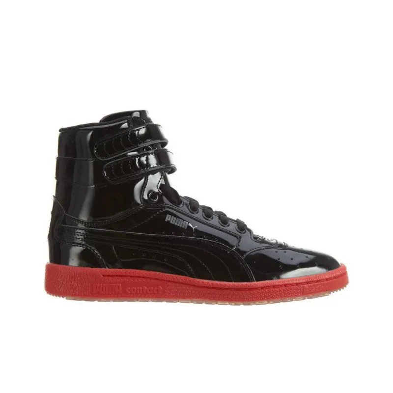 PUMA Sky 2 Anti Slip Wear Resistant High Top Skateboard Shoes Women's Black Red-1