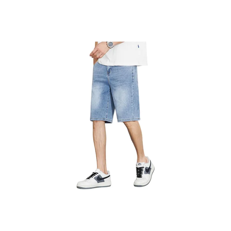Tonlion Denim Shorts Men's Light Blue-3