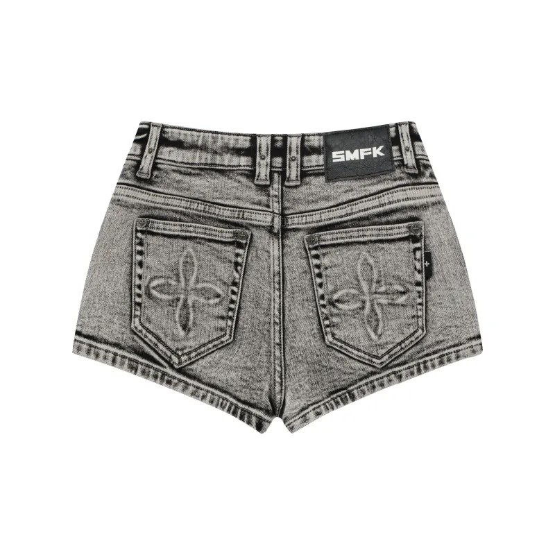 SMFK Denim Shorts Women's Concrete Gray-1