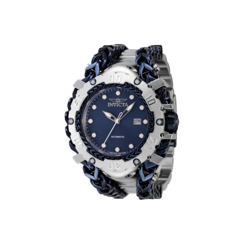 INVICTA Wrist Watch Automatic Mechanical Movement Stainless Steel Strap 58.3mm Blue Dial Men's Watches-0